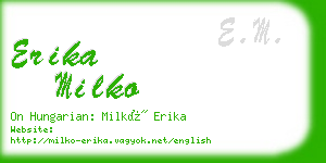 erika milko business card